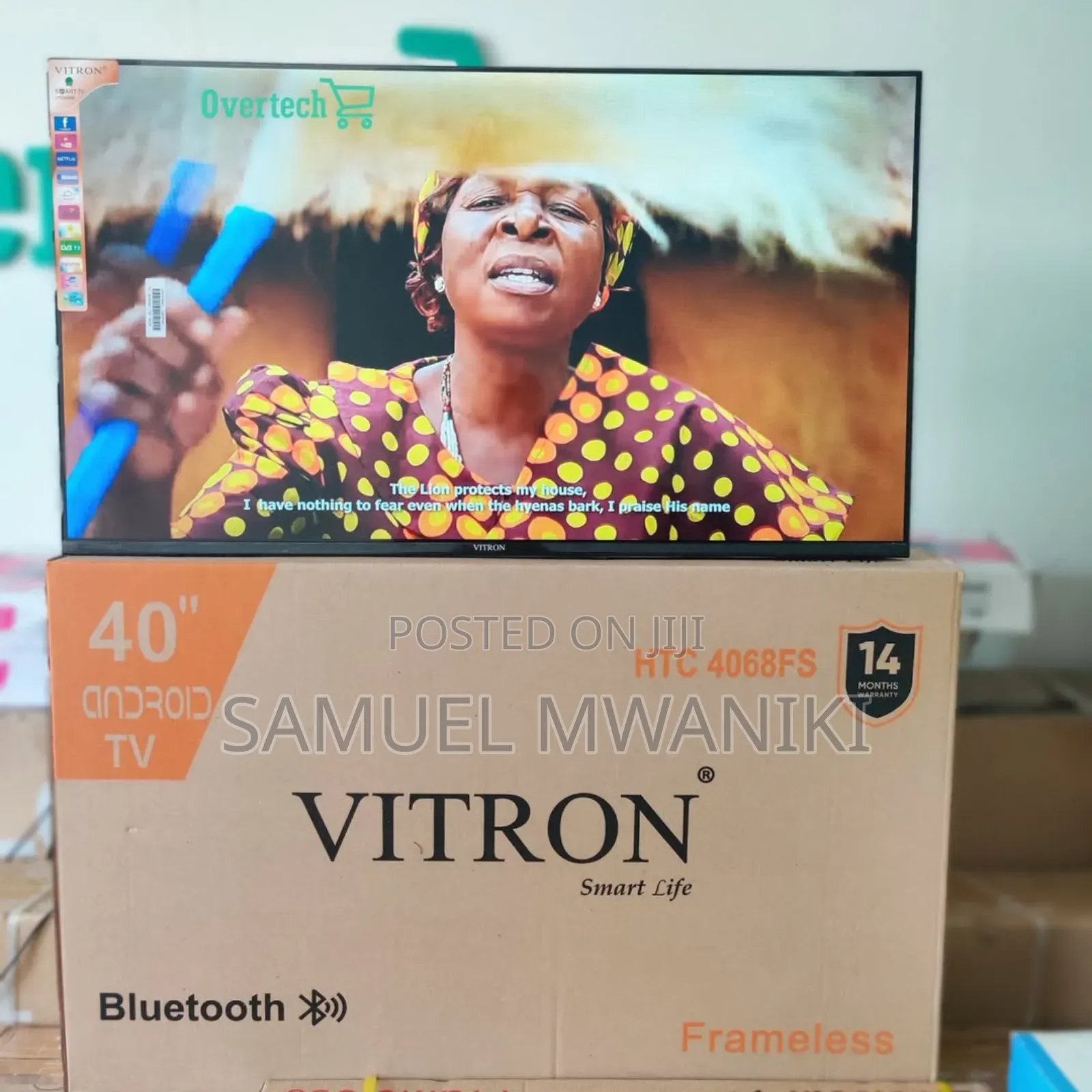 Vitron 40′′ Smart Android Tv
With Bluetooth Netflix, Youtube