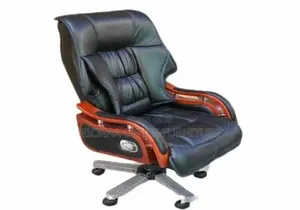 Executive Office Chair: VBM Modern Black Leather Chair
