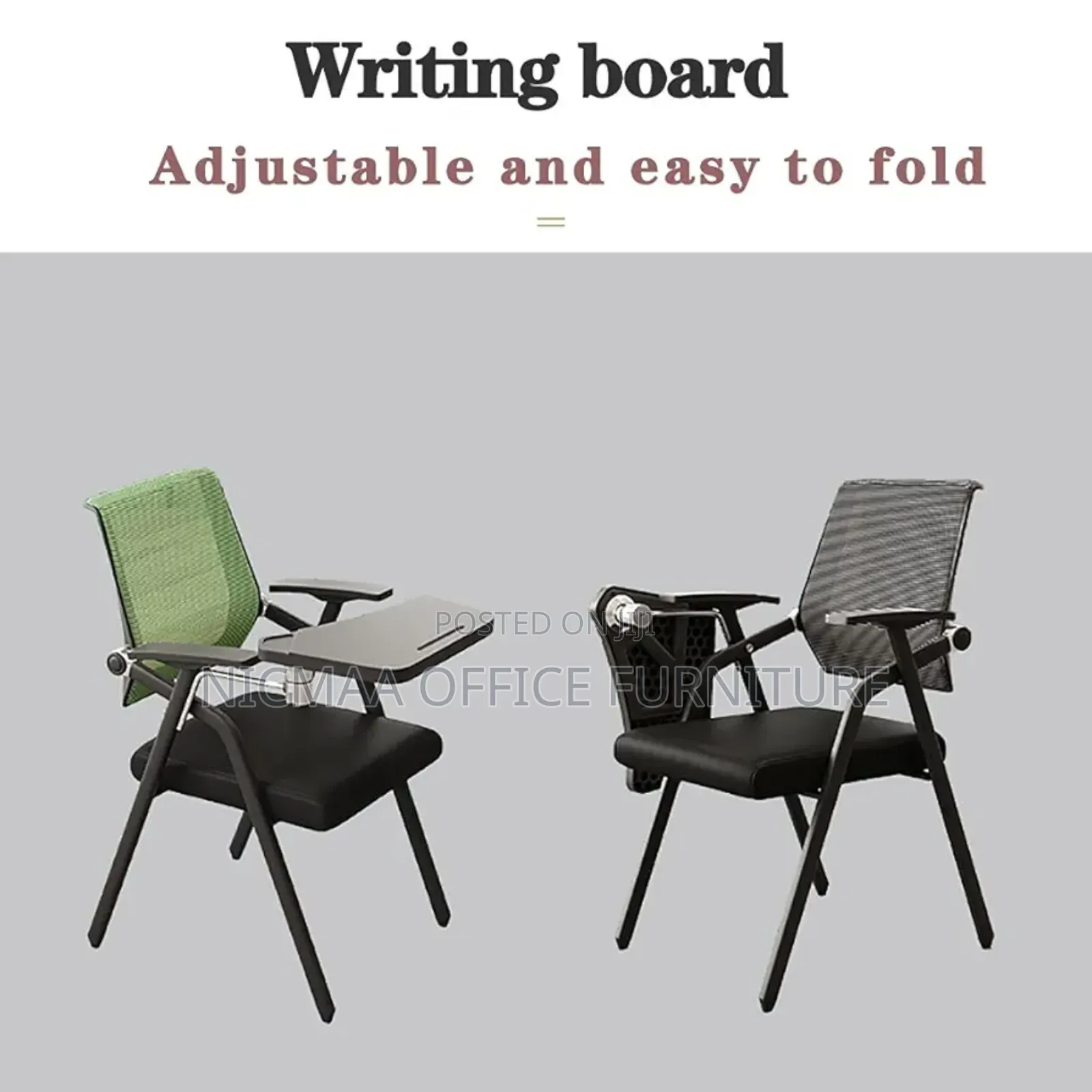 Office Chair: Foldable Mesh Chair With Writing Desk
