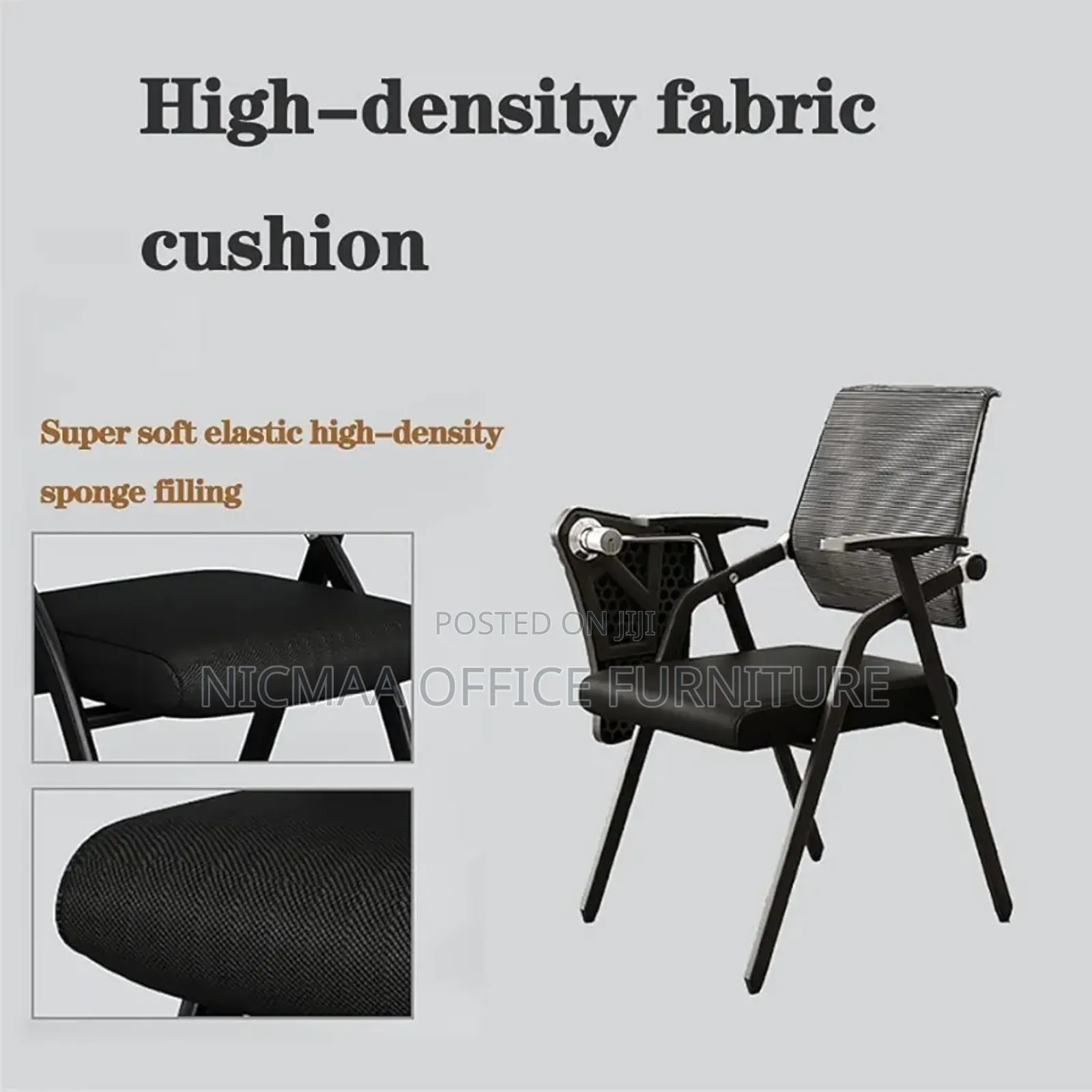Office Chair: Foldable Mesh Chair With Writing Desk