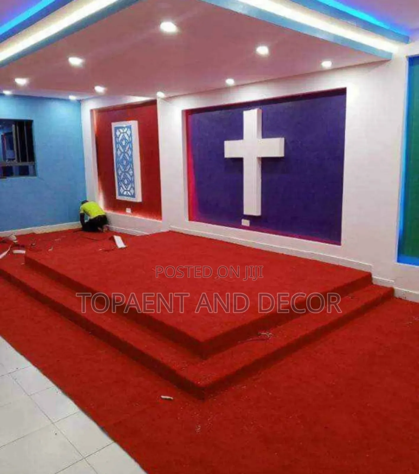 Elegant Usa Church Pulpit Carpet Full Wall Coverage