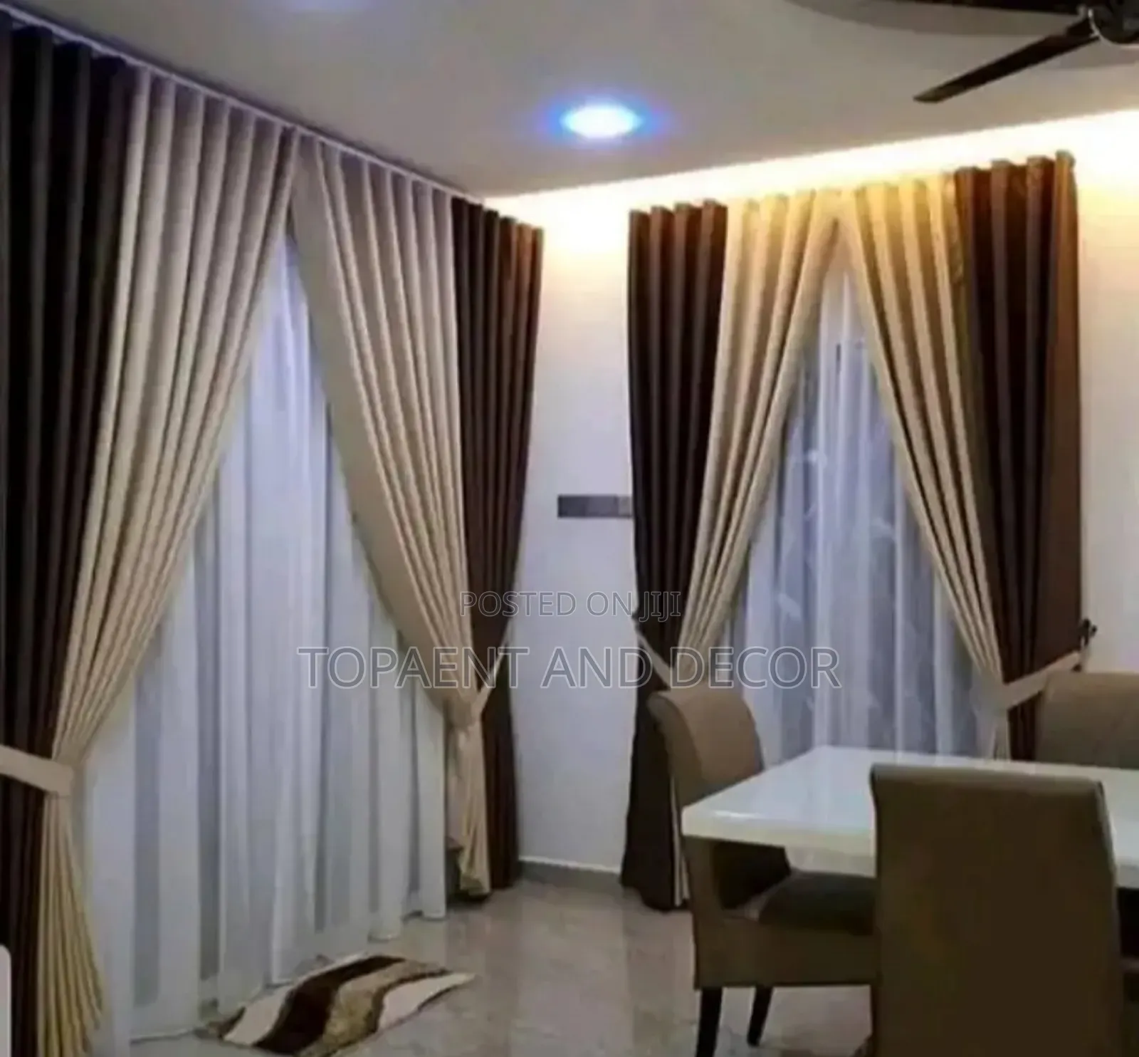 Brown and Beige Curtains Keeps Home Warm and Neutral