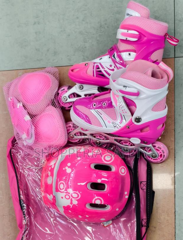 Kids Skate Shoes With Safety Guard Set