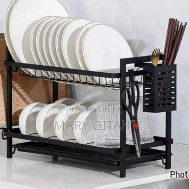 Black and Strong Kitchen 2 Tier Dishrack** - main view