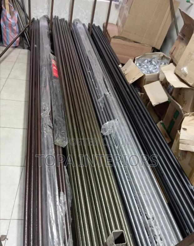Executive Powder Coated Strong Jua Kali Curtain Rods 6m Long