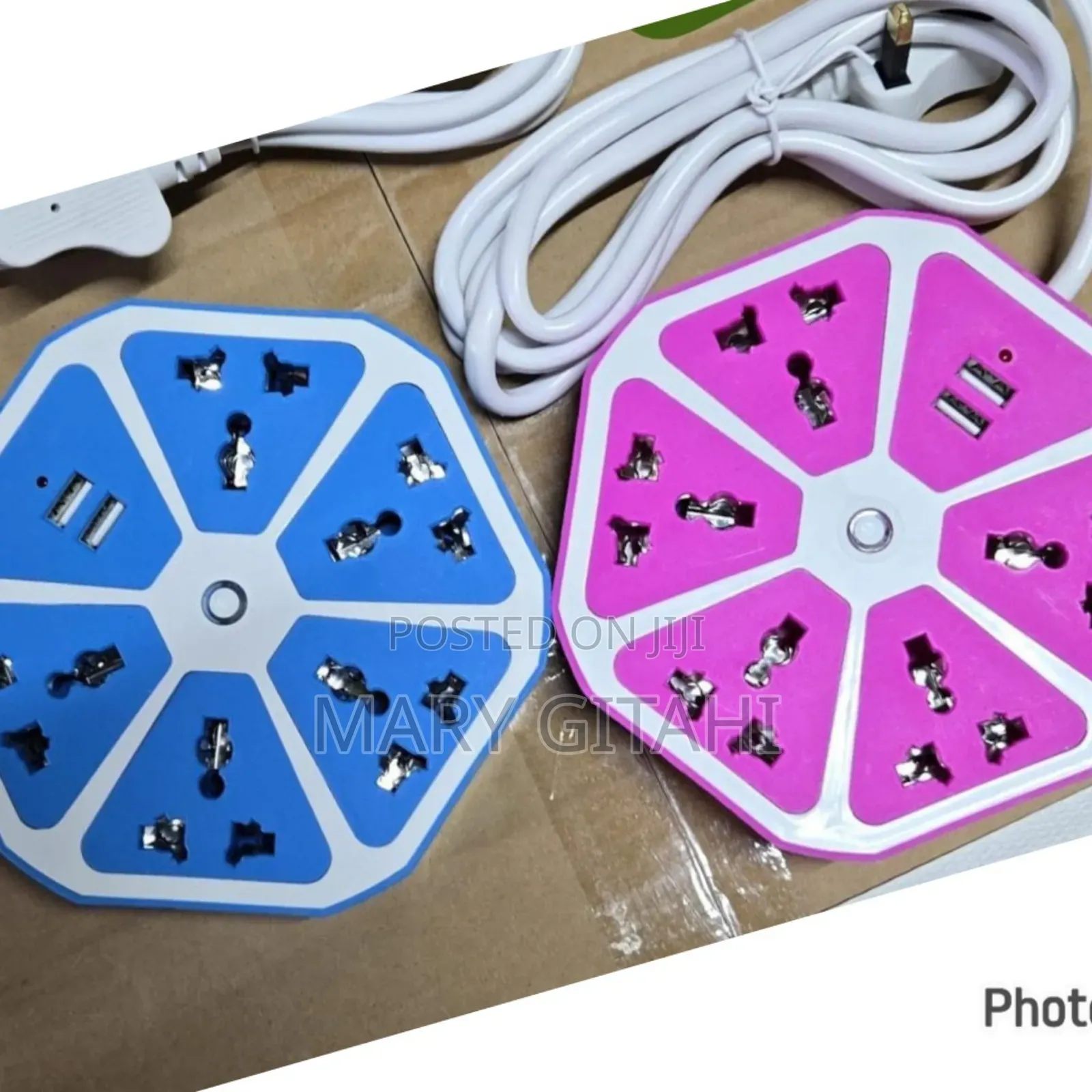 Round 4way Extension Plus 2 Usb Ports