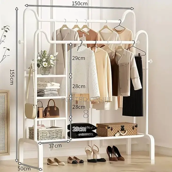 Heavy-Duty Clothes Rack With Wheels