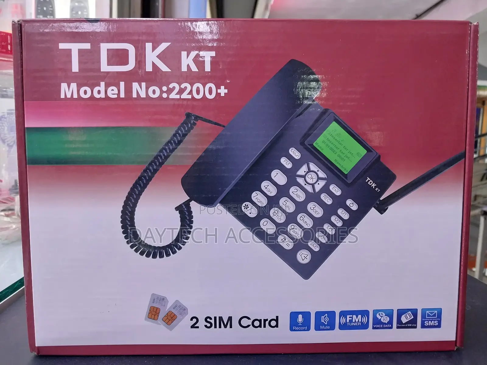 TDK Kt 2200+ Dual Sim Fixed Desk Phone Landline Phone