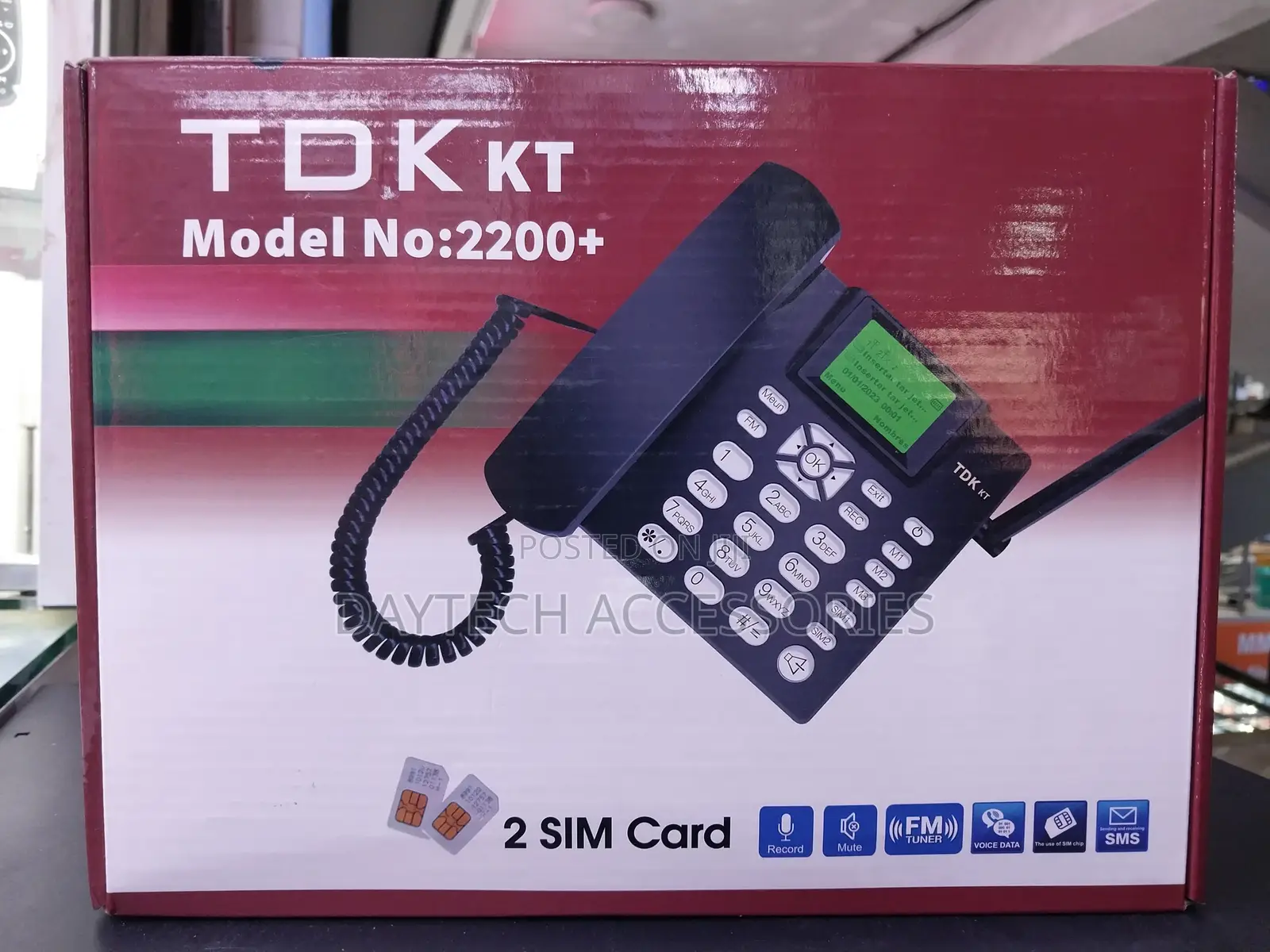 TDK Kt 2200+ Dual Sim Fixed Desk Phone Landline Phone