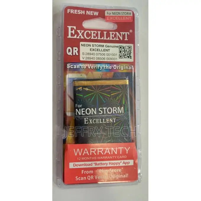 Excellent Original Safaricom Neon Storm Mobile Phone Battery