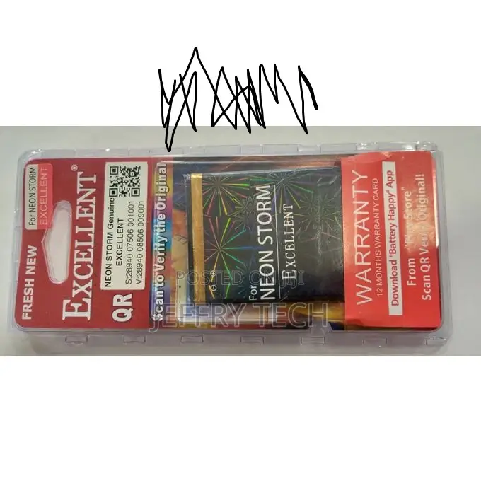 Excellent Original Safaricom Neon Storm Mobile Phone Battery