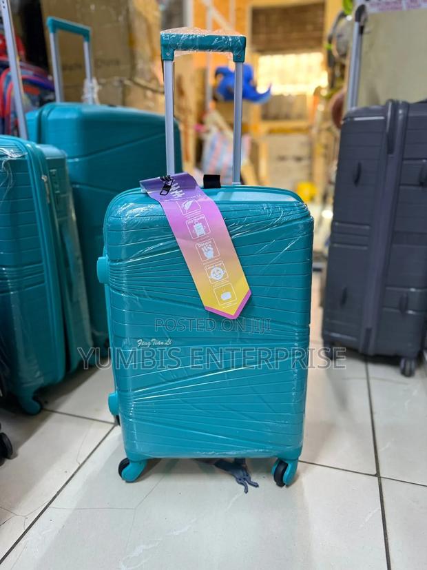 Small Size Green Turquoise Rubber Suitcase 56cm Height - main view