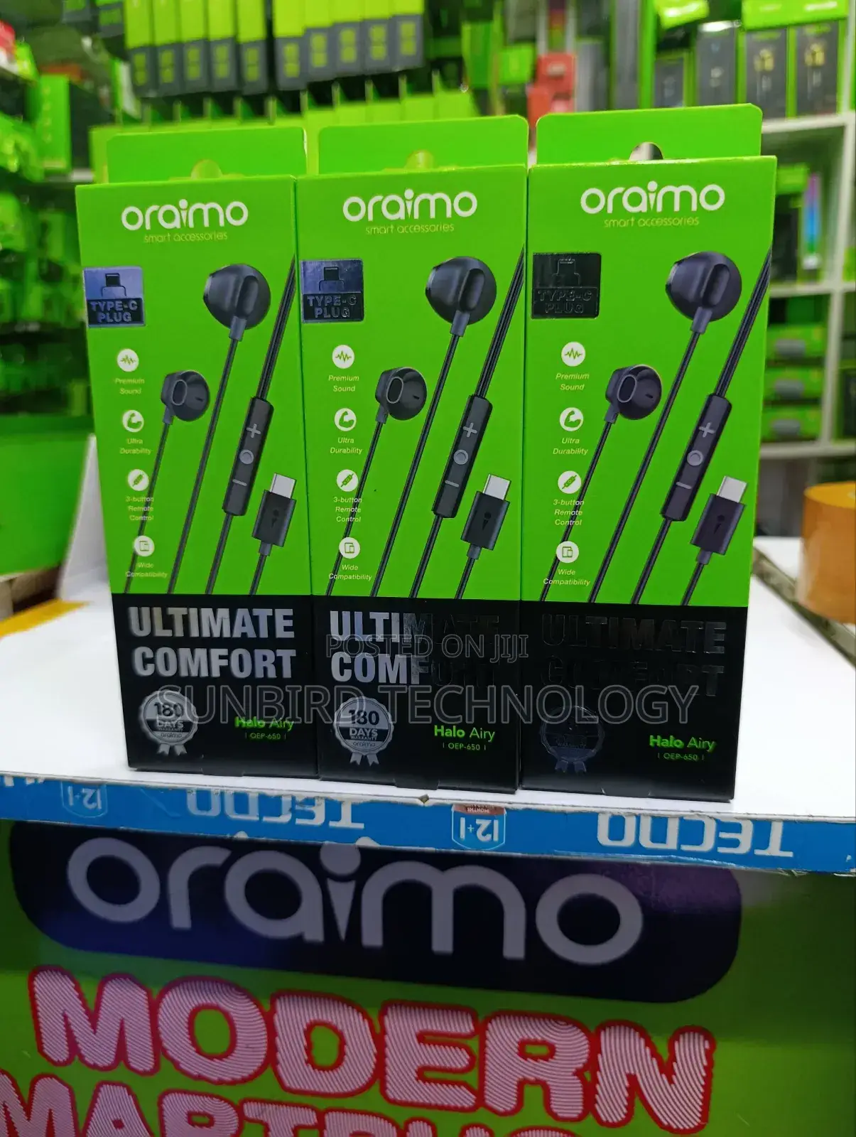 Oraimo Type C Earphones