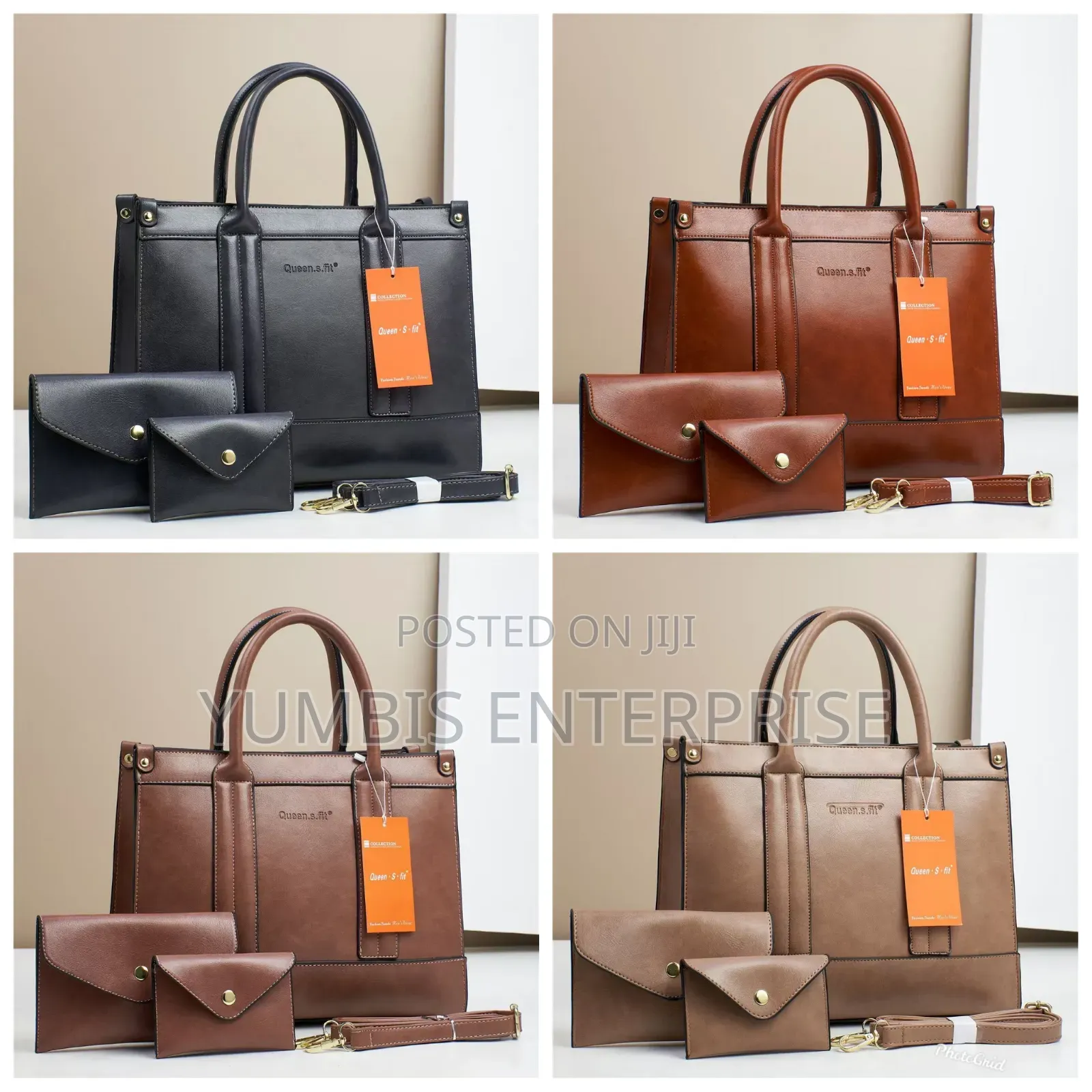 Big Size 3 in 1 Ladies Different Colors of Handbag at 1800