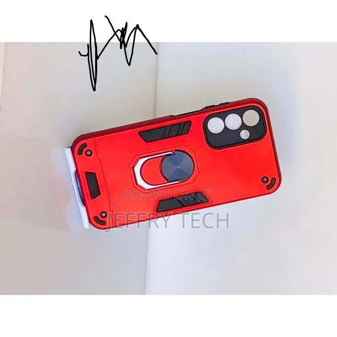 Samsung A15 Magnetic Ring Stand Cover Case _ Red.