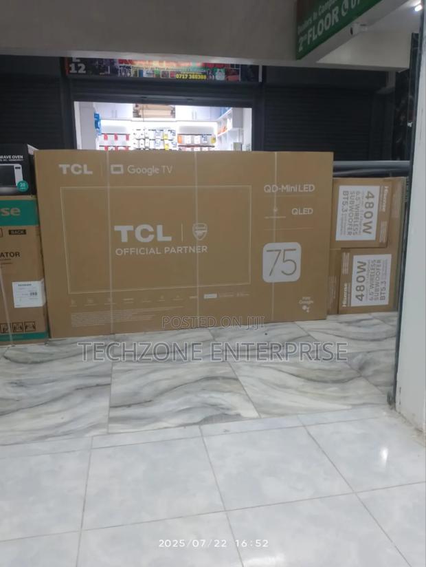 TCL 75′′ 75c755 Qd-Mini Led Qpro Google Flameless Tv - thumbnail 2