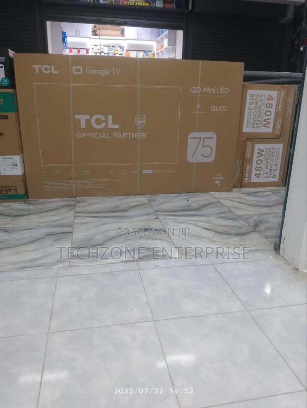 TCL 75′′ 75c755 Qd-Mini Led Qpro Google Tv Multiple Ports - main view