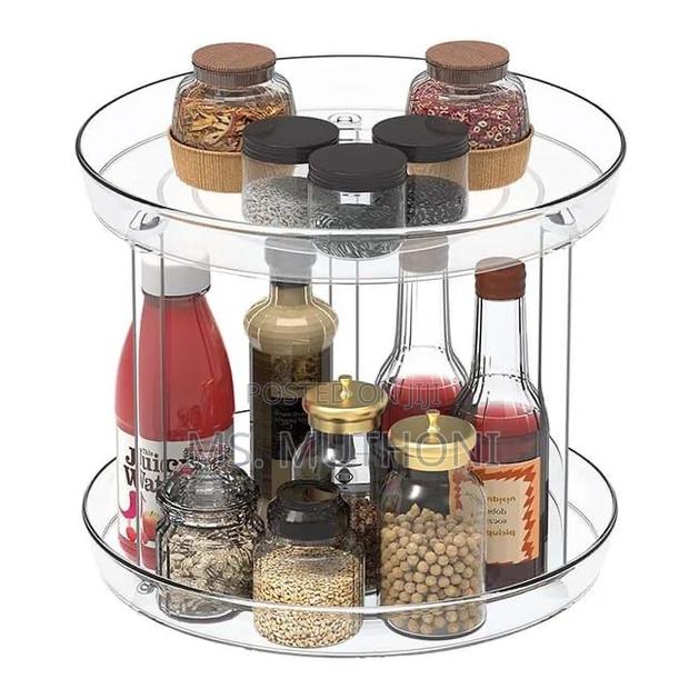 2 Layer 360 Rotation Cabinet Turntable Organizer/Lazy Susan* - thumbnail 3