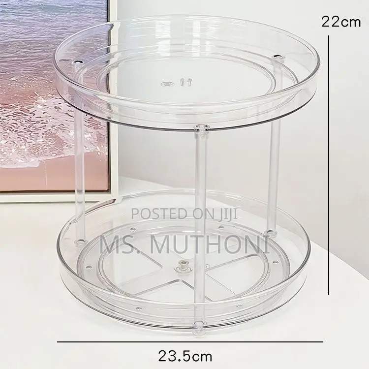 2 Layer 360 Rotation Cabinet Turntable Organizer/Lazy Susan*