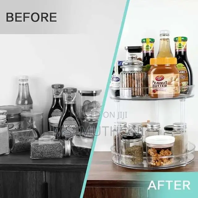 2 Layer 360 Rotation Cabinet Turntable Organizer/Lazy Susan*