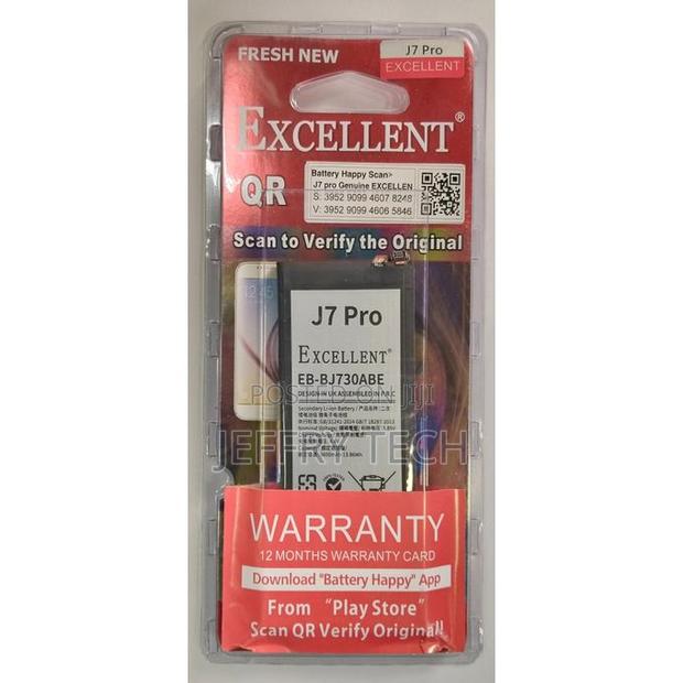 Excellent Samsung Galaxy J7 Pro Mobile Phone Battery - Repla - main view