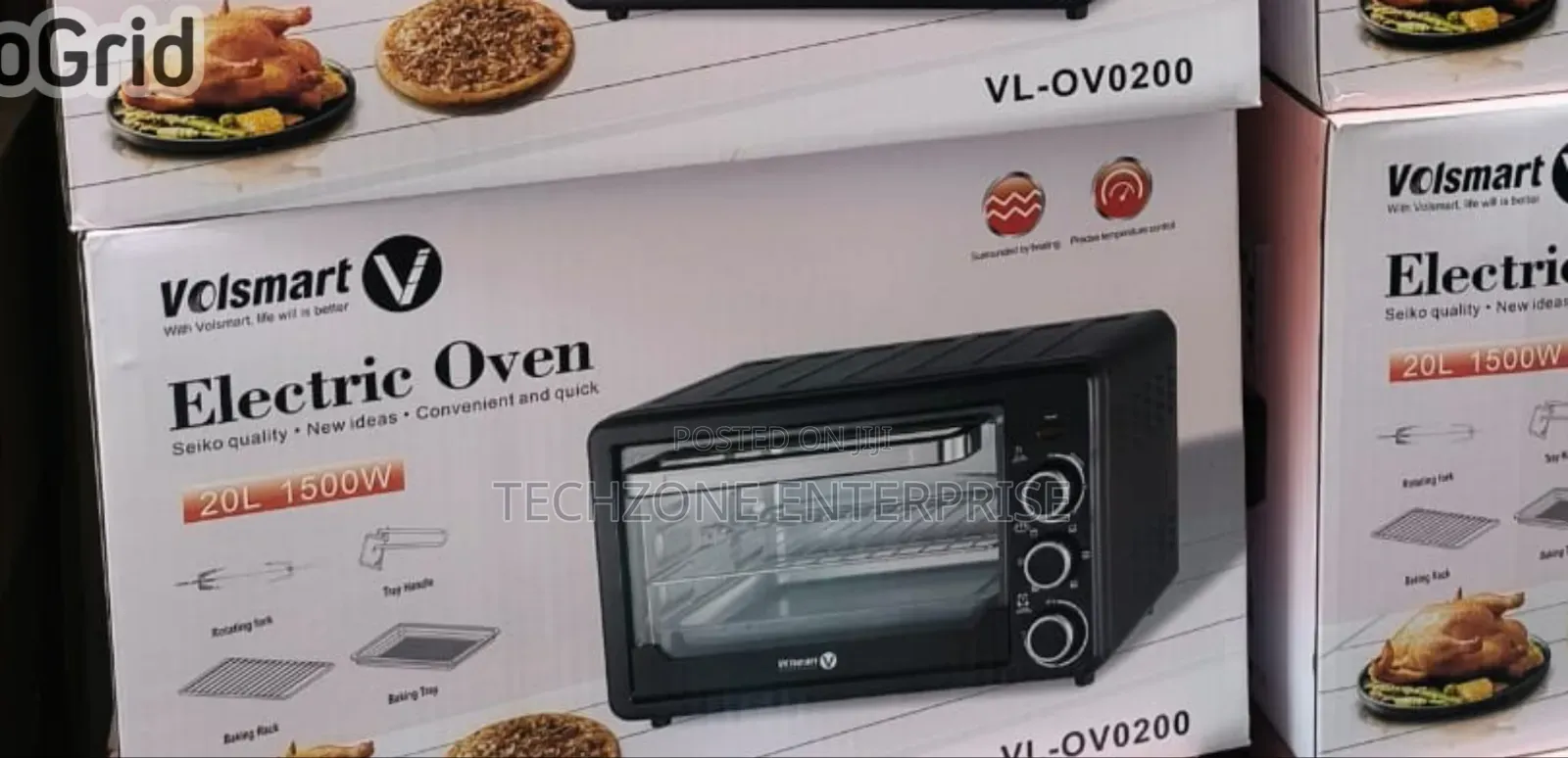 Volsmart Vl-V200 20l Electric Oven Adjustable Temp Control