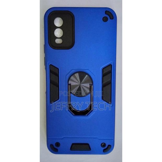 Nokia C32 Shockproof Hybrid Armor Magnetic Ring R Case Blue - main view