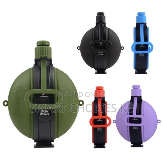 1pcs Foldable Silicone Water Bottle With Compass - thumbnail 3
