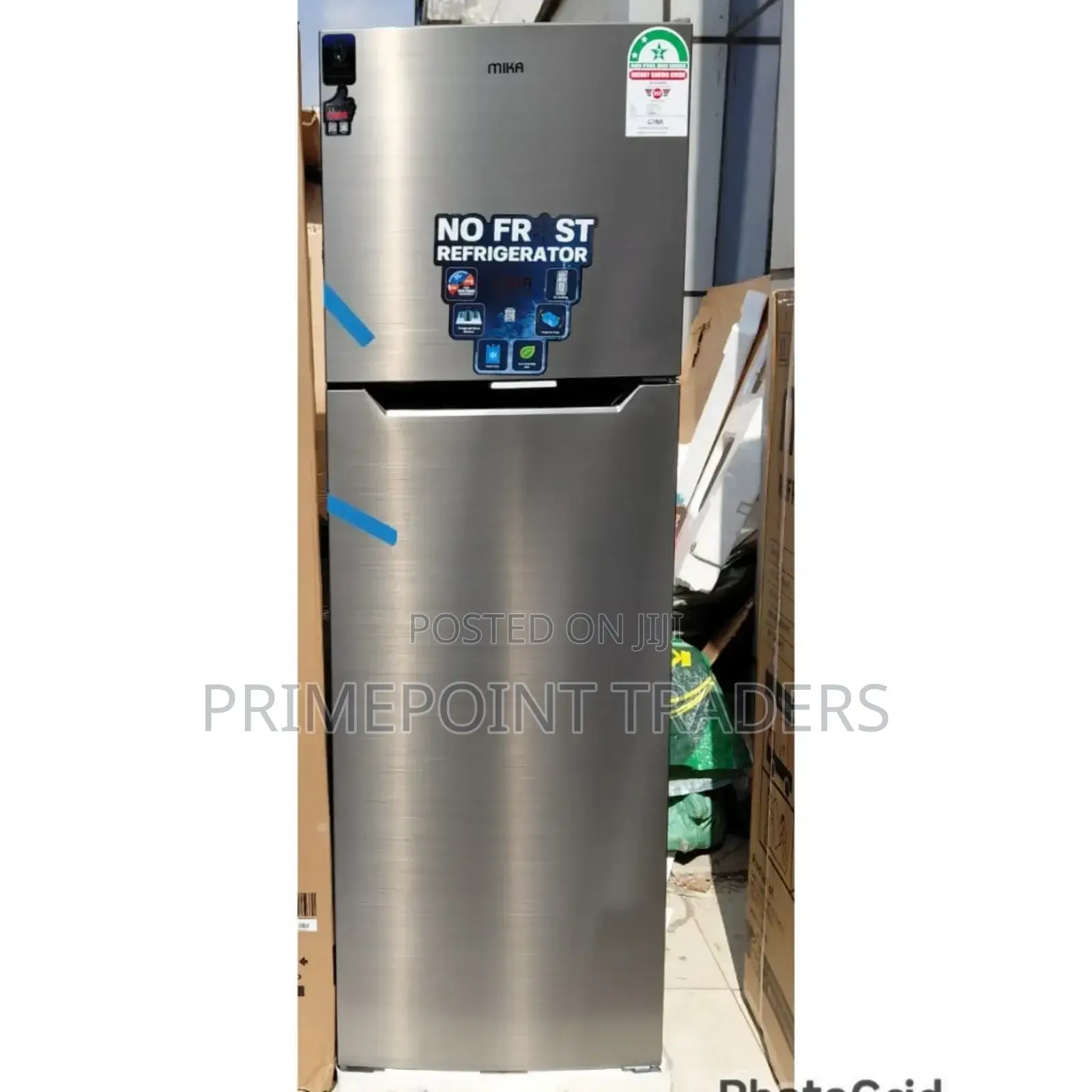 247 Litres Mika Fridge Double Door Top Mount Freezer✓