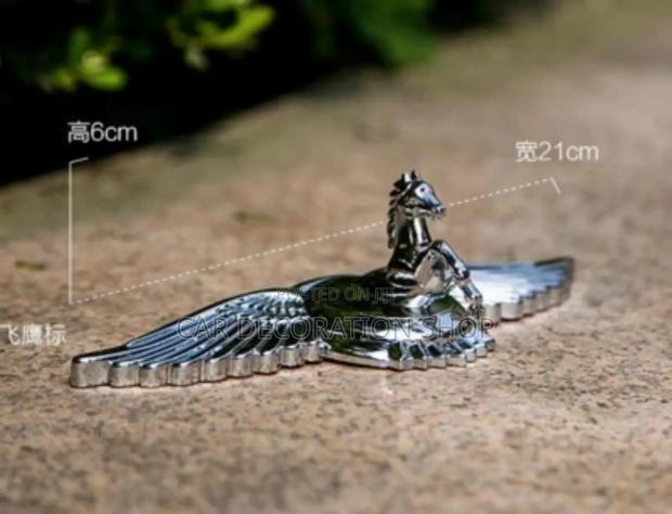 Chrome Metal Horse Wing Car 3d Bonnet Logo Hood Ornament