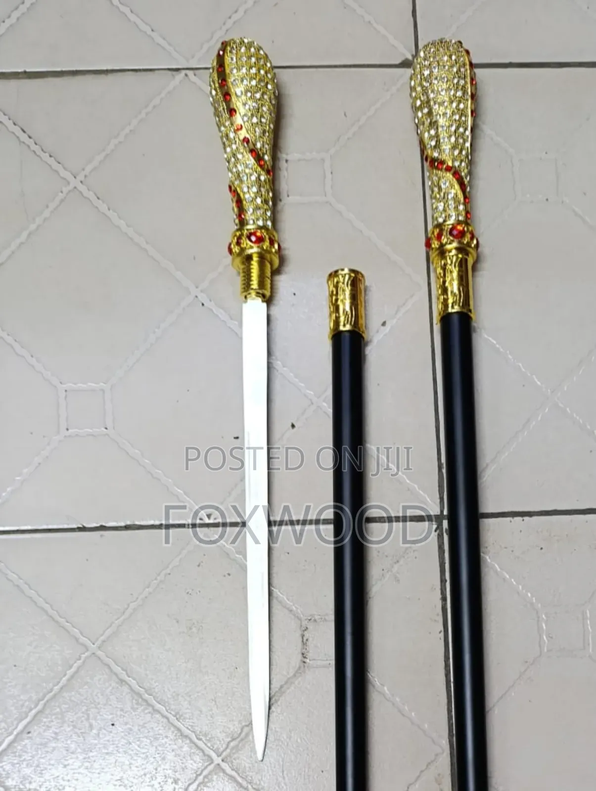 Fancy Designer Metallic Walking Sticks.