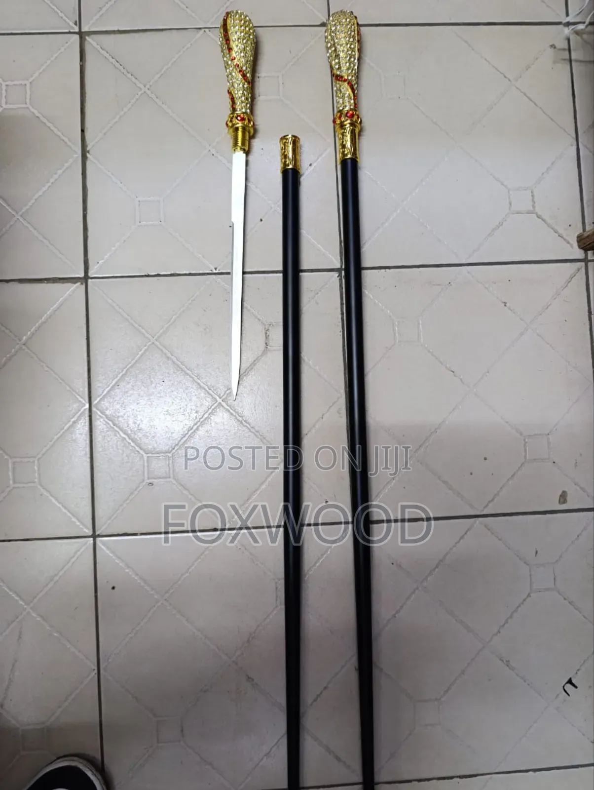 Fancy Designer Metallic Walking Sticks.