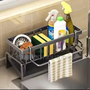 Restocked !! Metallic Sink Caddy With Kitchen Organizer