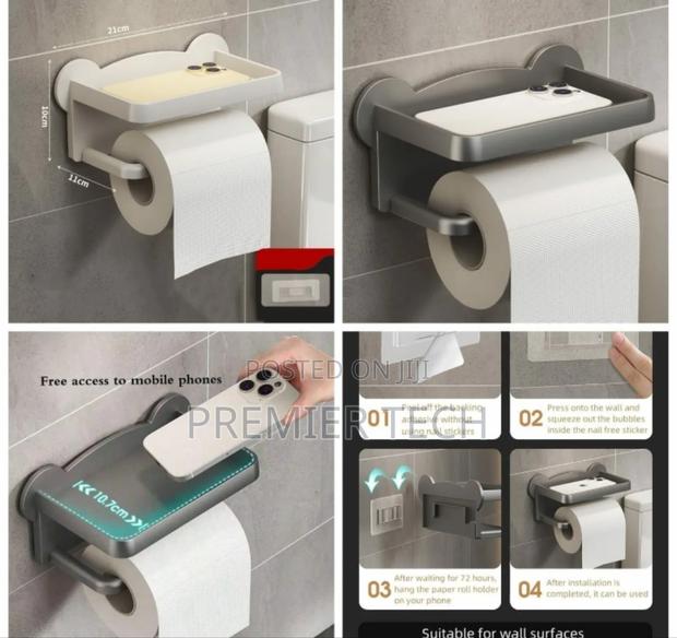 Punch Free Toilet Tissue Holder