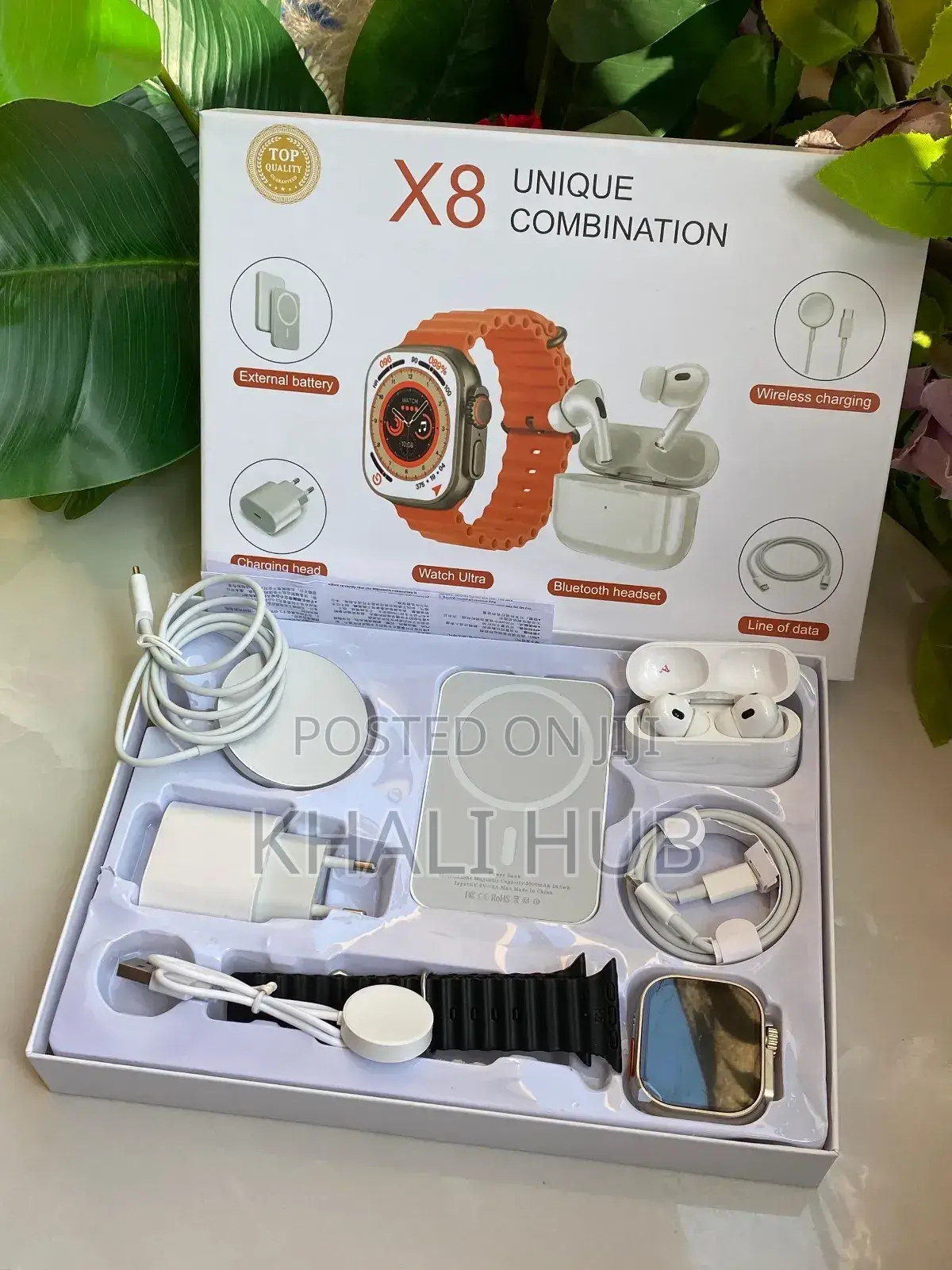 Smart Watch With Power Bank and Earbuds