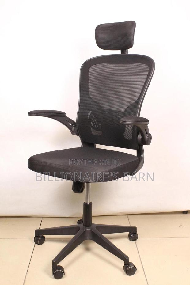 Swivel Gray High-Back Executive Mesh Office Chair - thumbnail 2