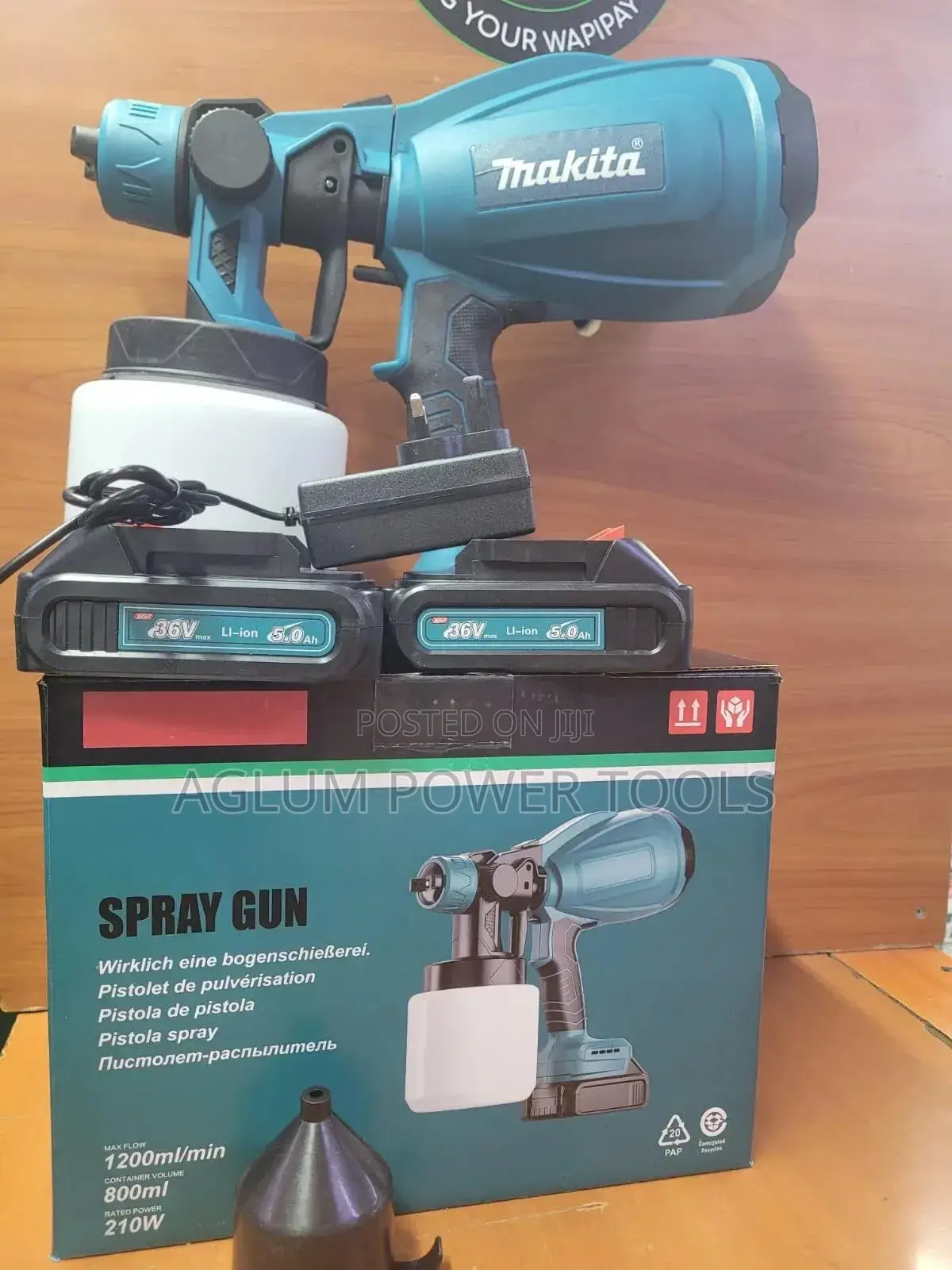 Cordless Spray Gun 36v With Two Batteries