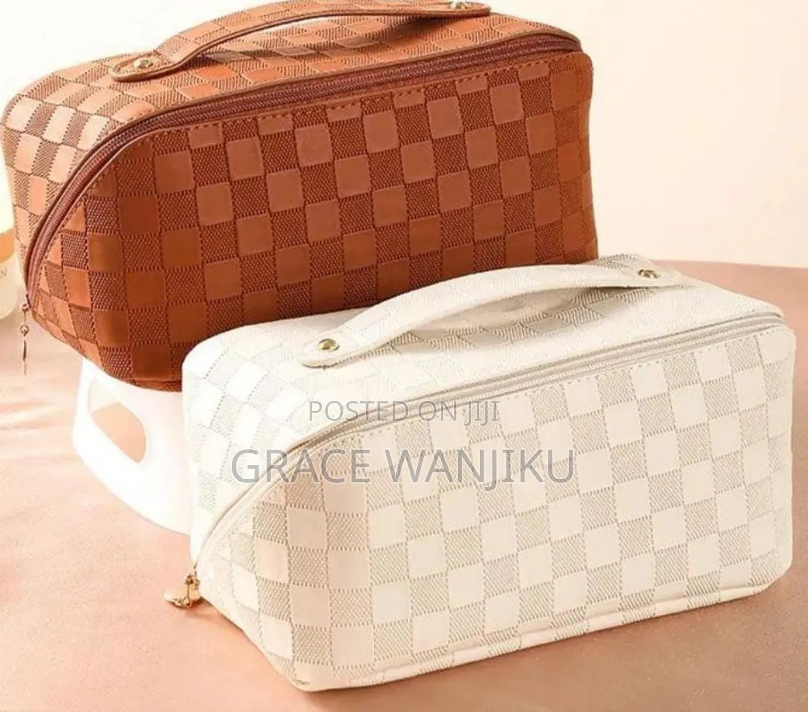 Pu Leather Cosmetic Pouch Bag
