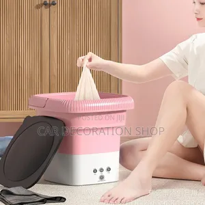 7.5l Pink Portable Washing Machine Soft Spin for Socks,Bra