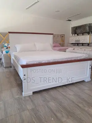 Stunning White 5 by 6 Modern Bed