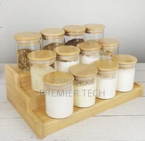 12 PCS Spice Jars With Bamboo Lids - thumbnail 2
