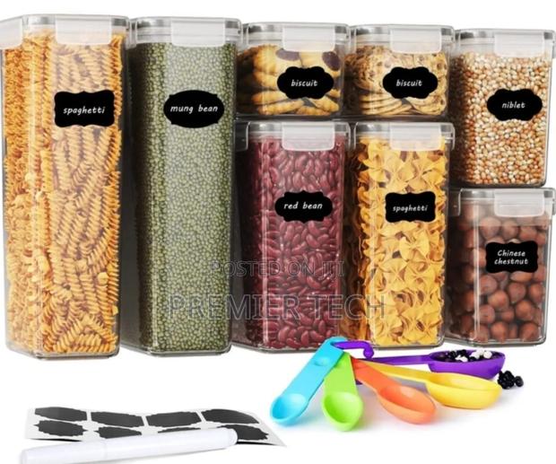8pcs Food/Pantry Storage Containers* - main view