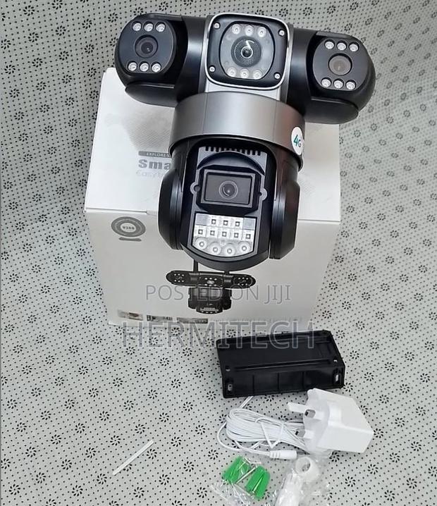 Triple Les 4g /Wifi Electric CCTV Camera 360 Degrees - thumbnail 2