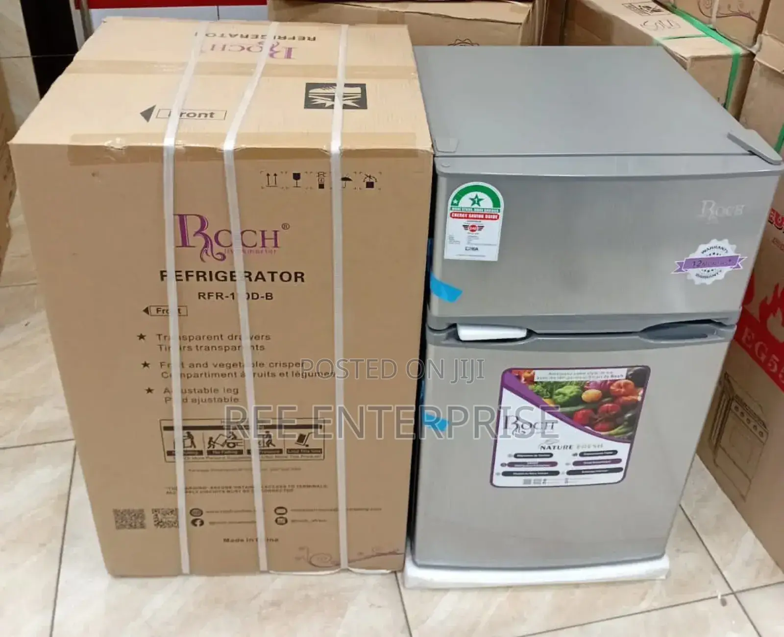 New Model Roch RFR-110-D-B Double Door Fridge 85 Litres