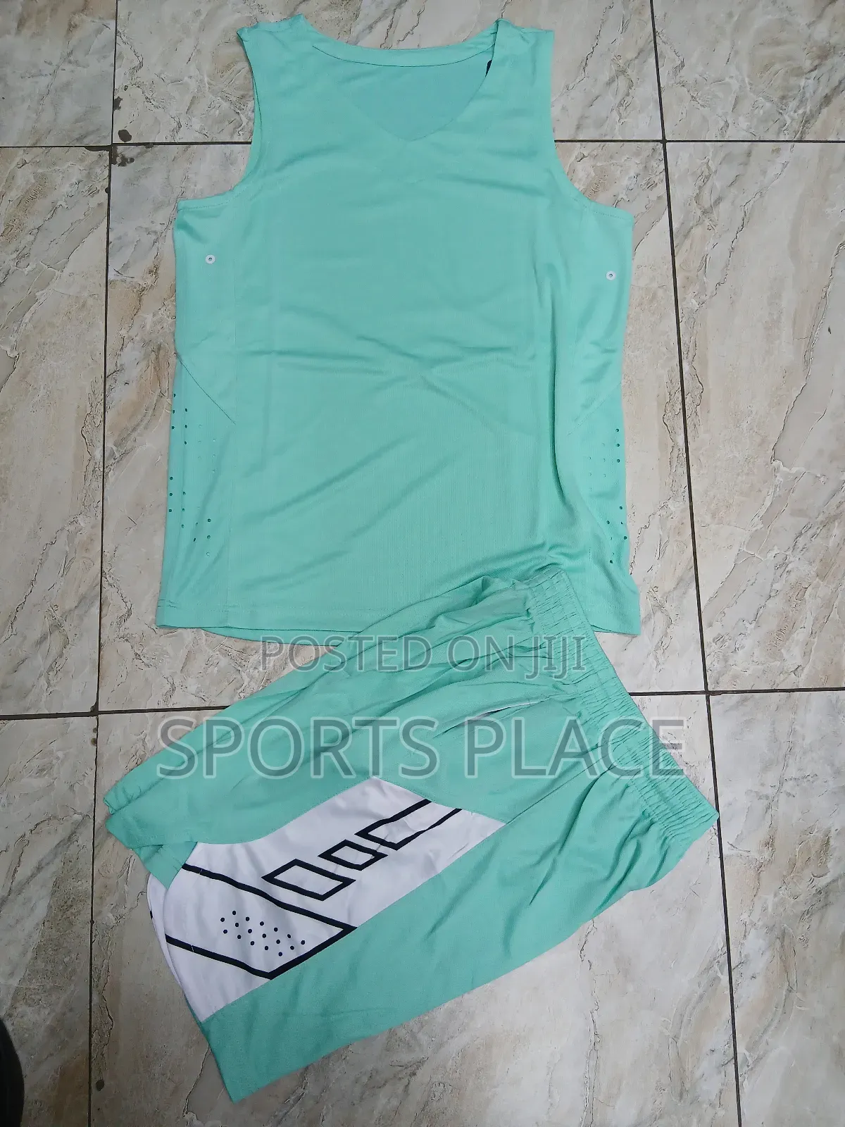 Plain Green Basketball Jerseys and Shorts