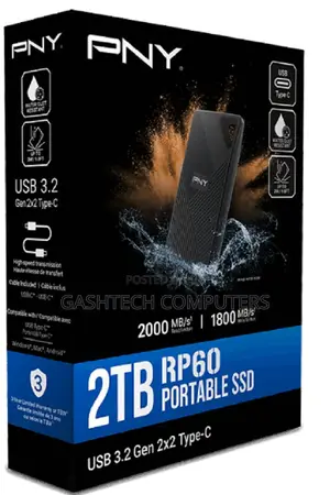 Pny Rp60 Usb 3.2 Gen 2x2 Type-C Portable SSD