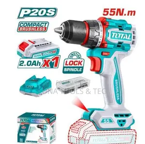 Total Tdli205582 Compact Brushless Cordless Drill 55nm 20v