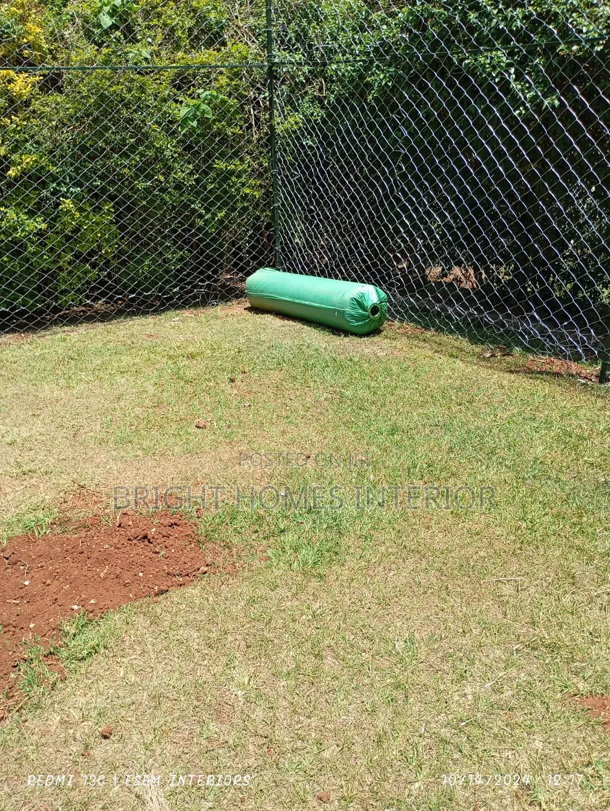 Grass Carpet Installed in a Football Field