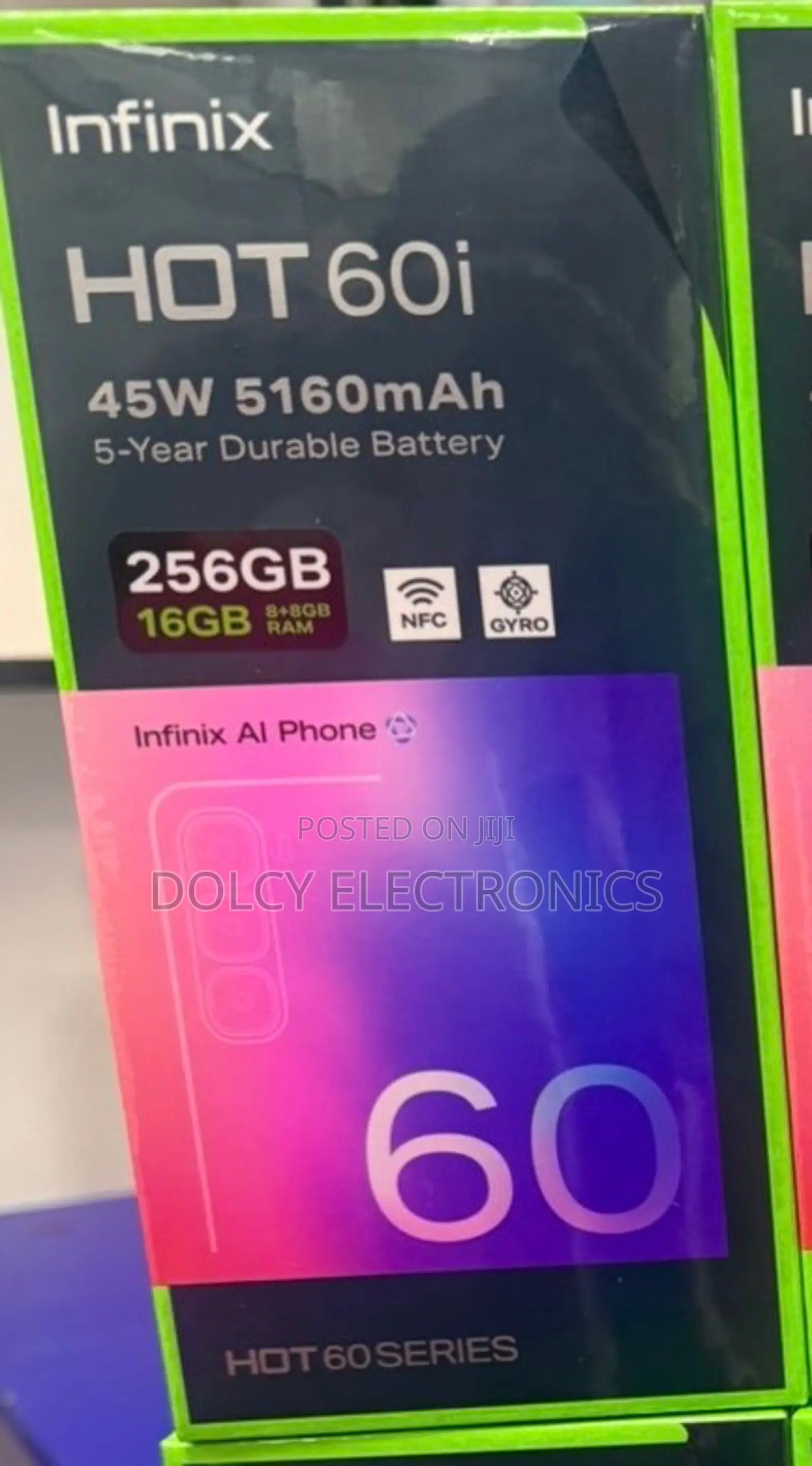 New Infinix Hot 60i 256 GB Black