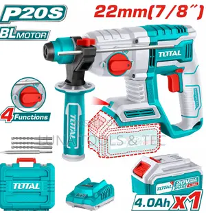 Total Trhli202081 Lithium-Ion Rotary Hammer 20v 22mm
